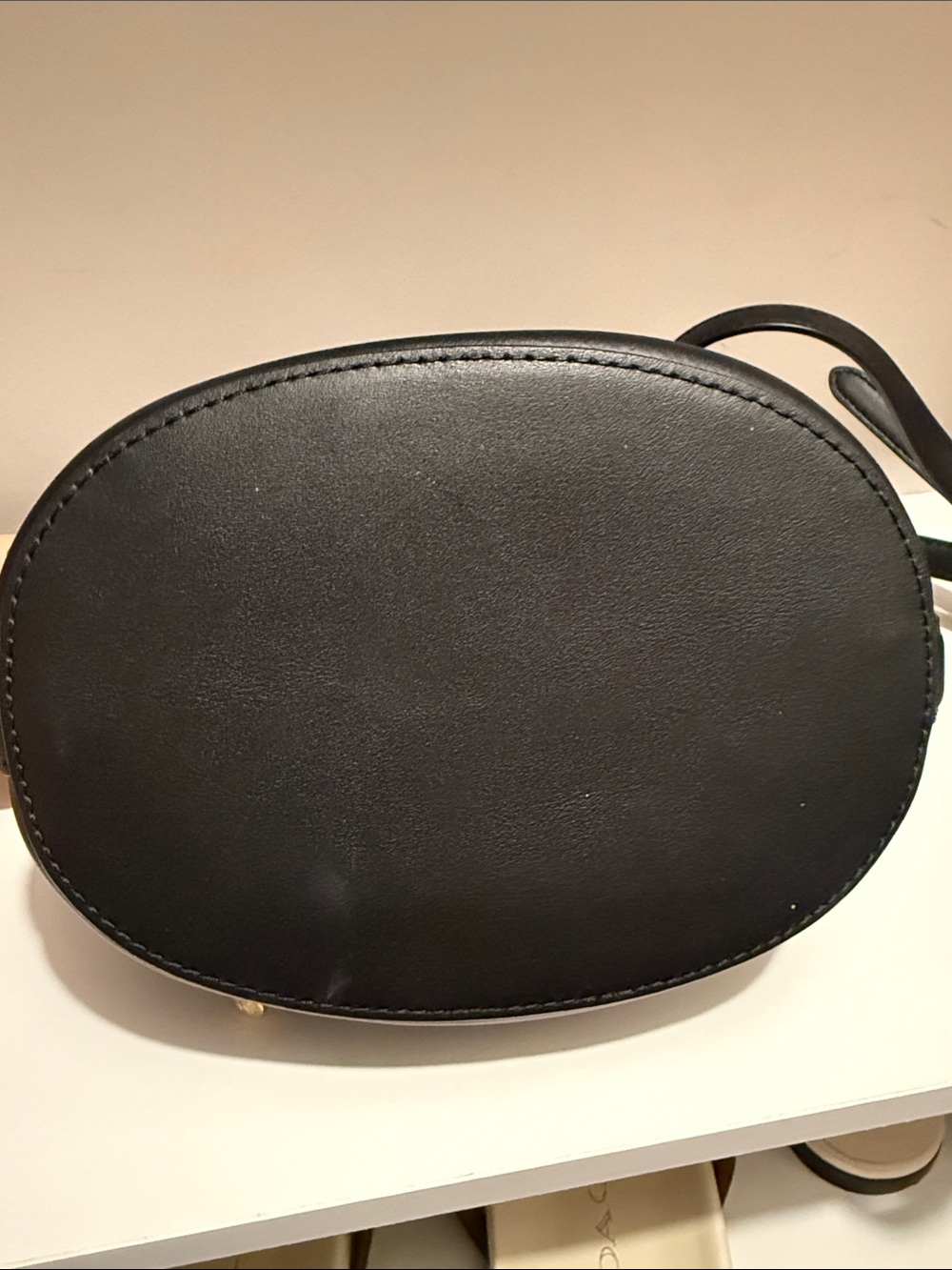 Ralph Lauren Black Pearl-Stud Drawstring Bucket Bag - Picture 4 of 10
